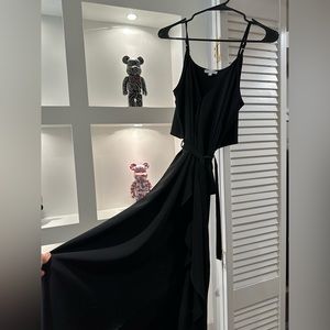 Olivia Grey black wait tie dress